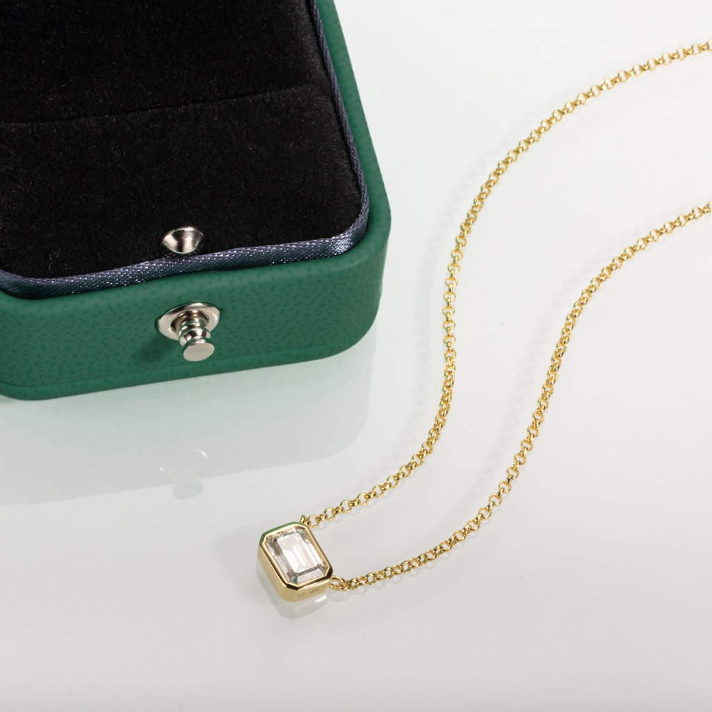 Colar Lauren Gold Moissanite Dourado Colar