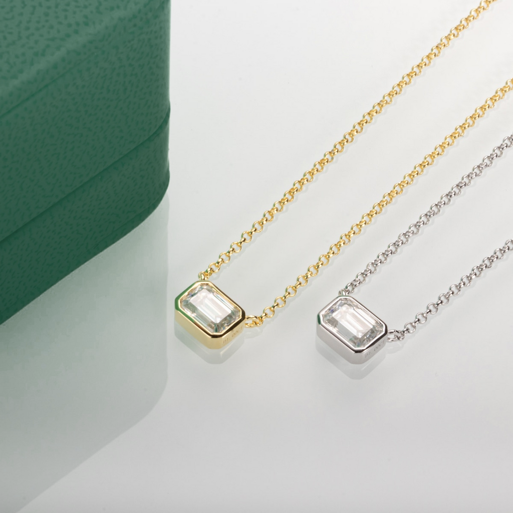 Colar Lauren Gold Moissanite Dourado Colar