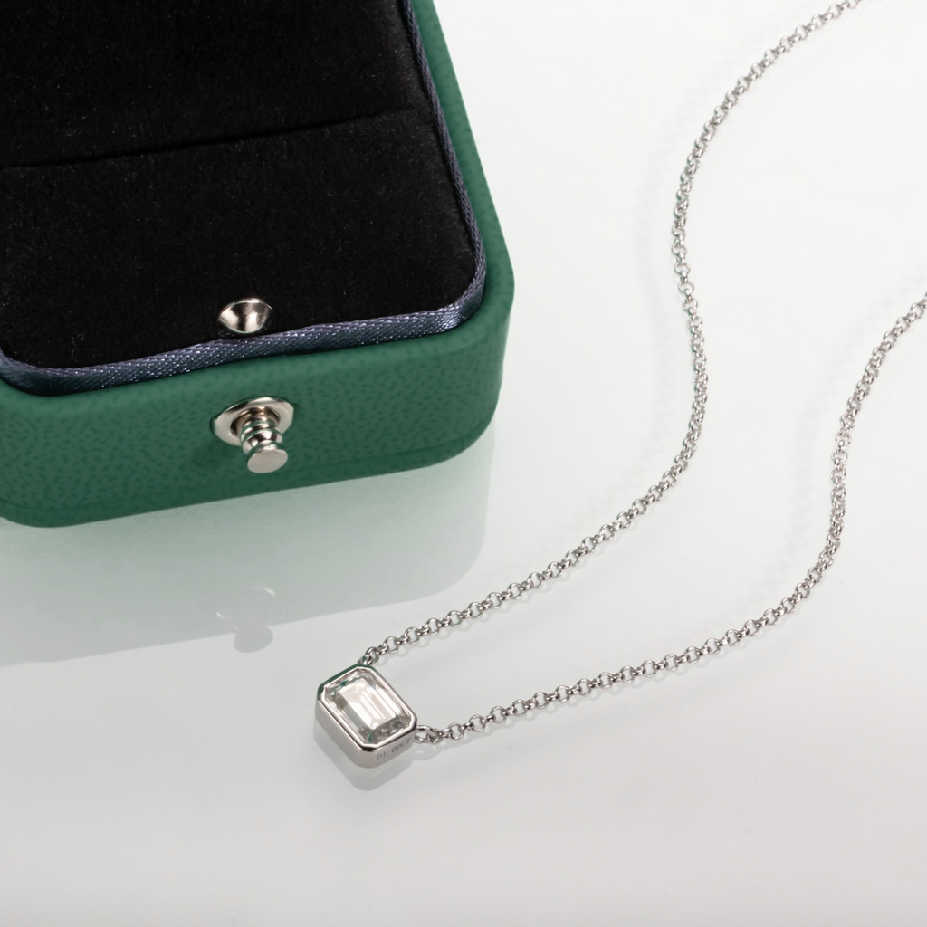 Colar Lauren Moissanite Prata Colar