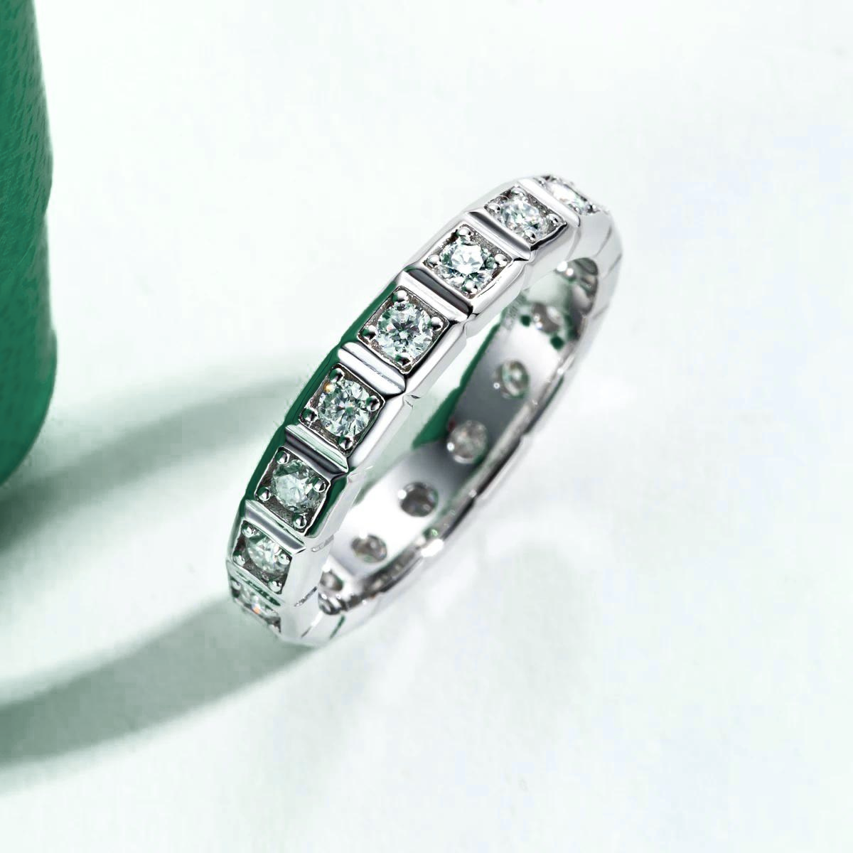 Aliança Quadratella Moissanite Aliança
