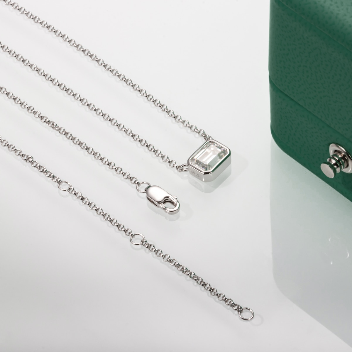 Colar Lauren Moissanite Prata Colar