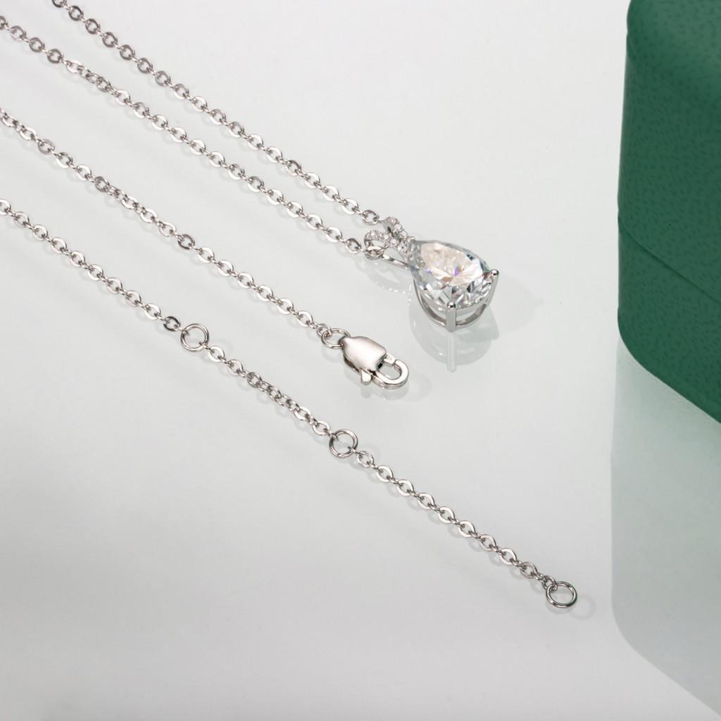 Colar Pear Moissanite Moissanite Colar