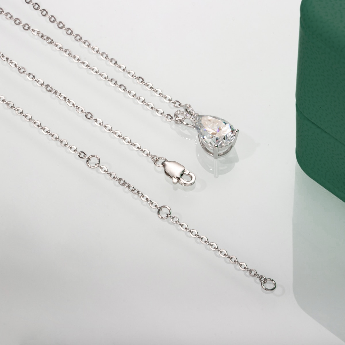 Colar Pear Moissanite Moissanite Colar