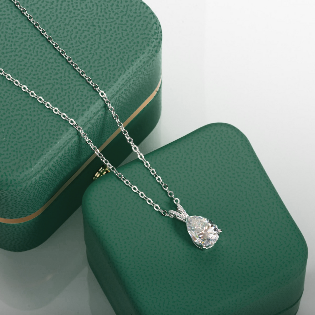 Colar Pear Moissanite Moissanite Colar