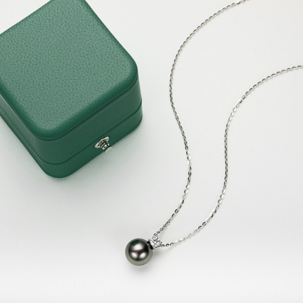 Colar Pérola Estrelada Moissanite Colar