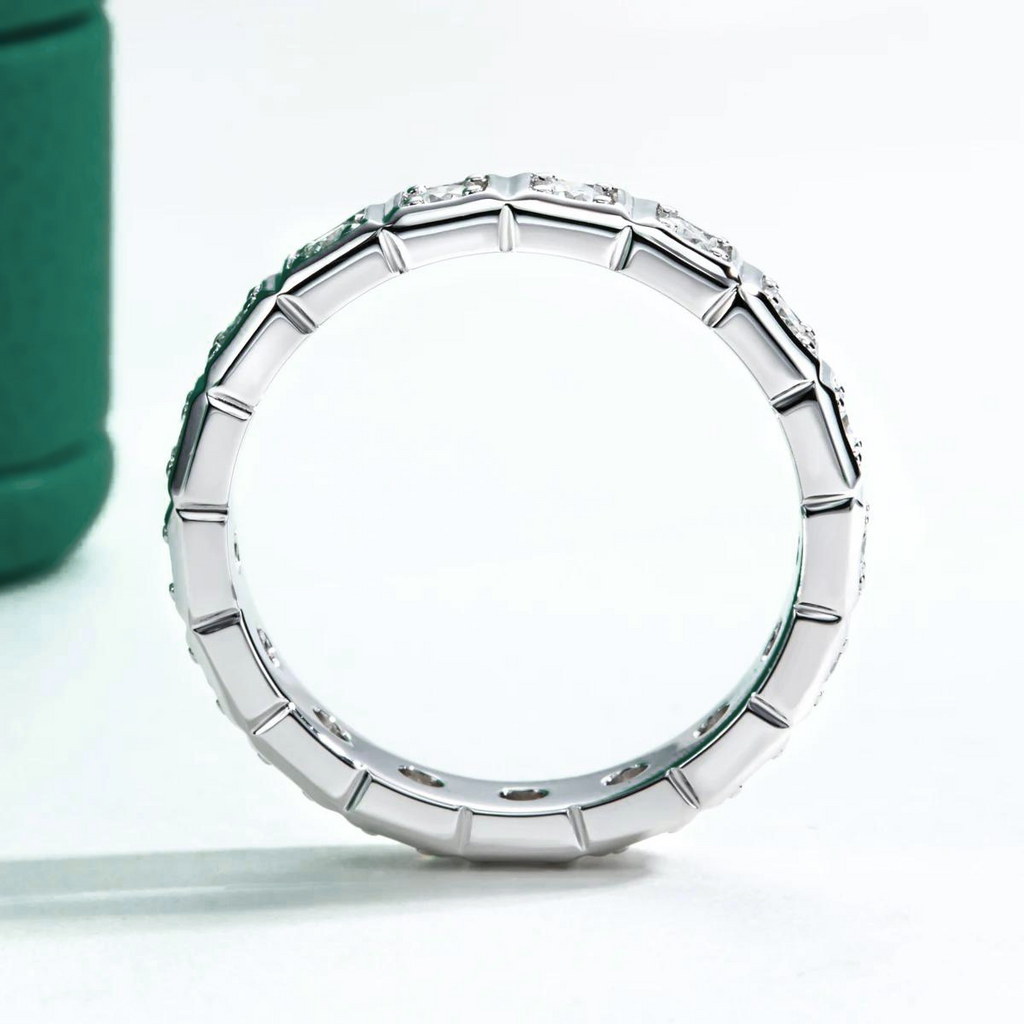 Aliança Quadratella Moissanite Aliança