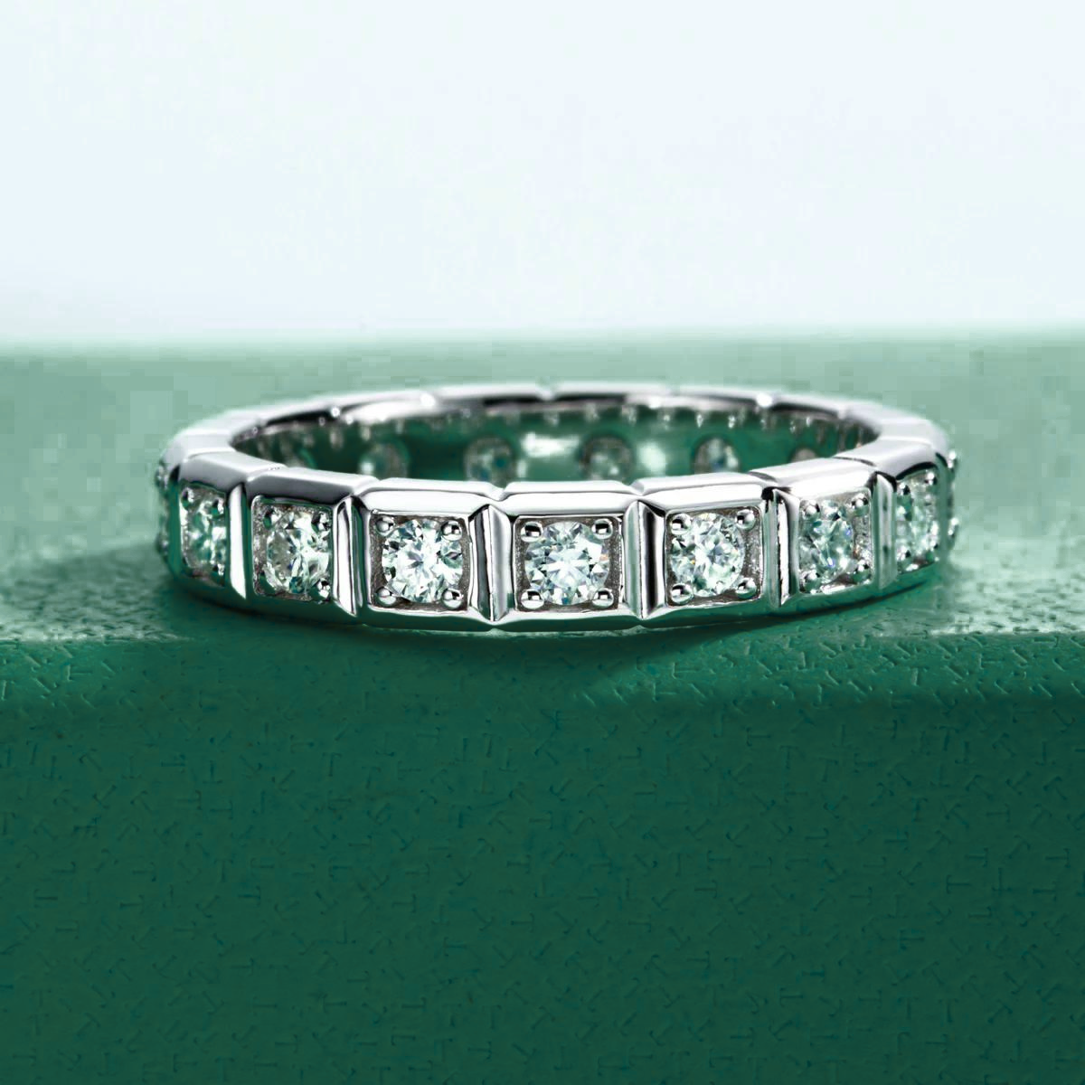 Aliança Quadratella Moissanite 11 Aliança