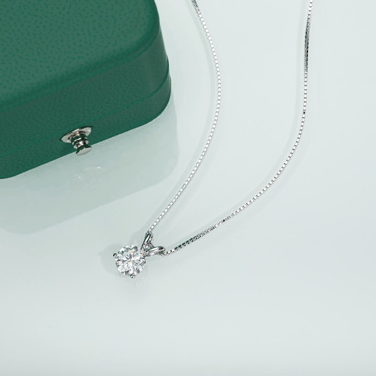 Colar Ponto de Luz 3 Garras Moissanite Colar