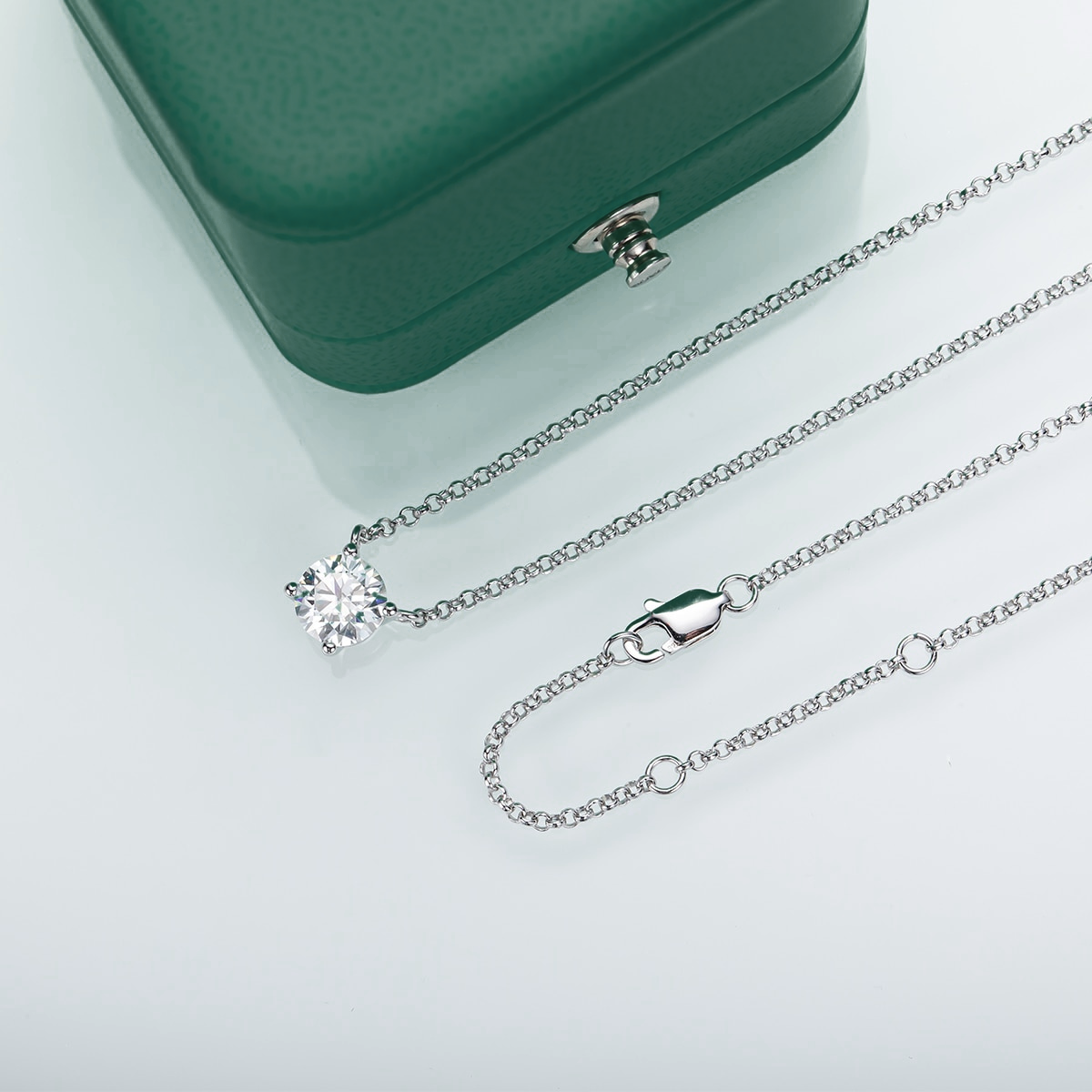 Colar Ponto de Luz 4 Garras Moissanite Colar