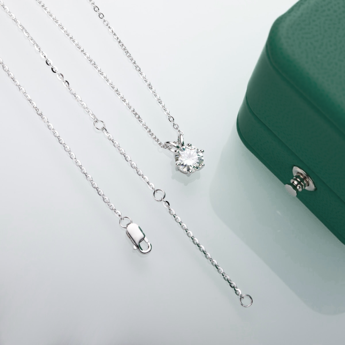 Colar Ponto de Luz 6 Garras Moissanite Colar