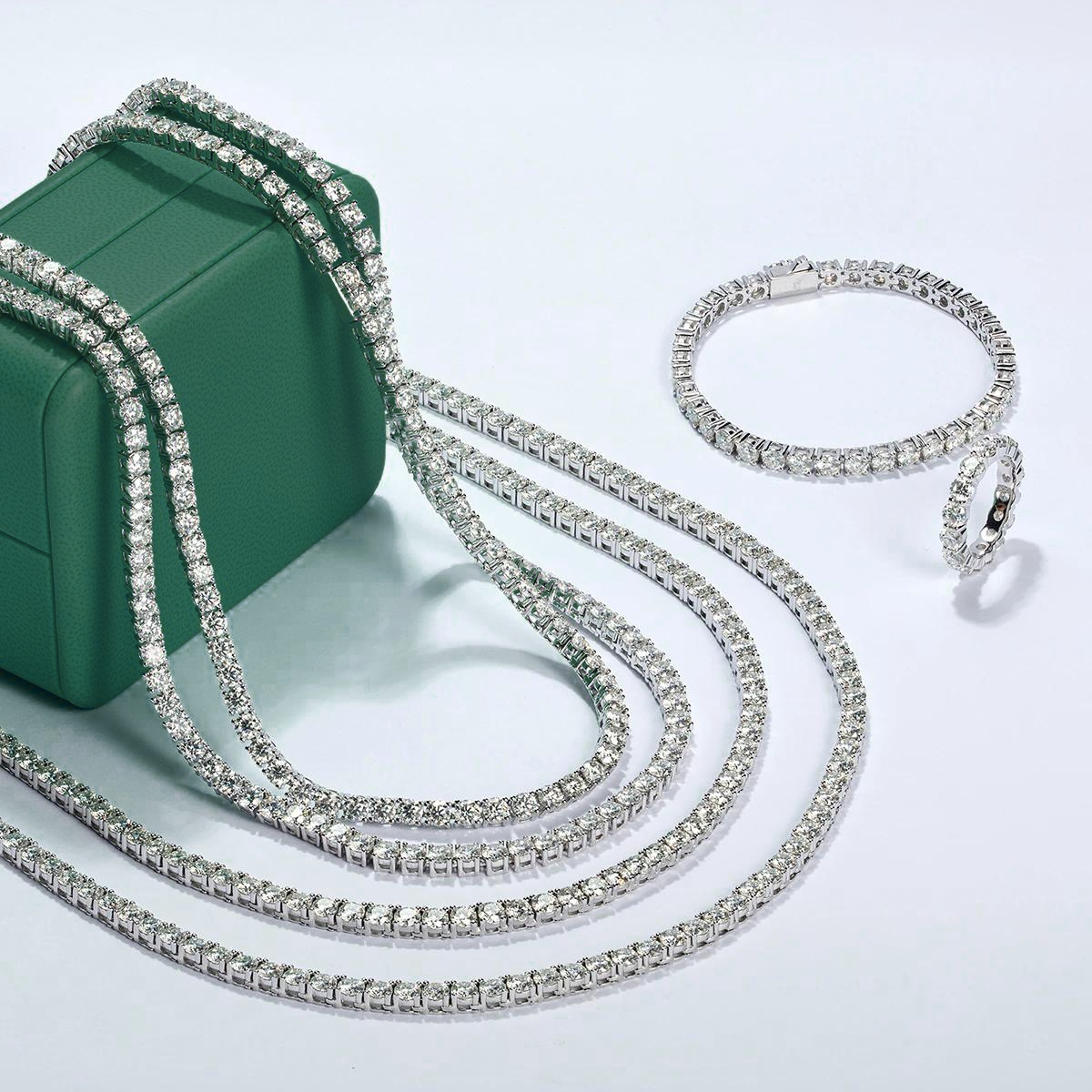 Colar Riviera Moissanite Colar