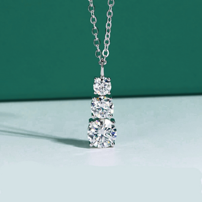 Colar Trilogy Brilhante Moissanite