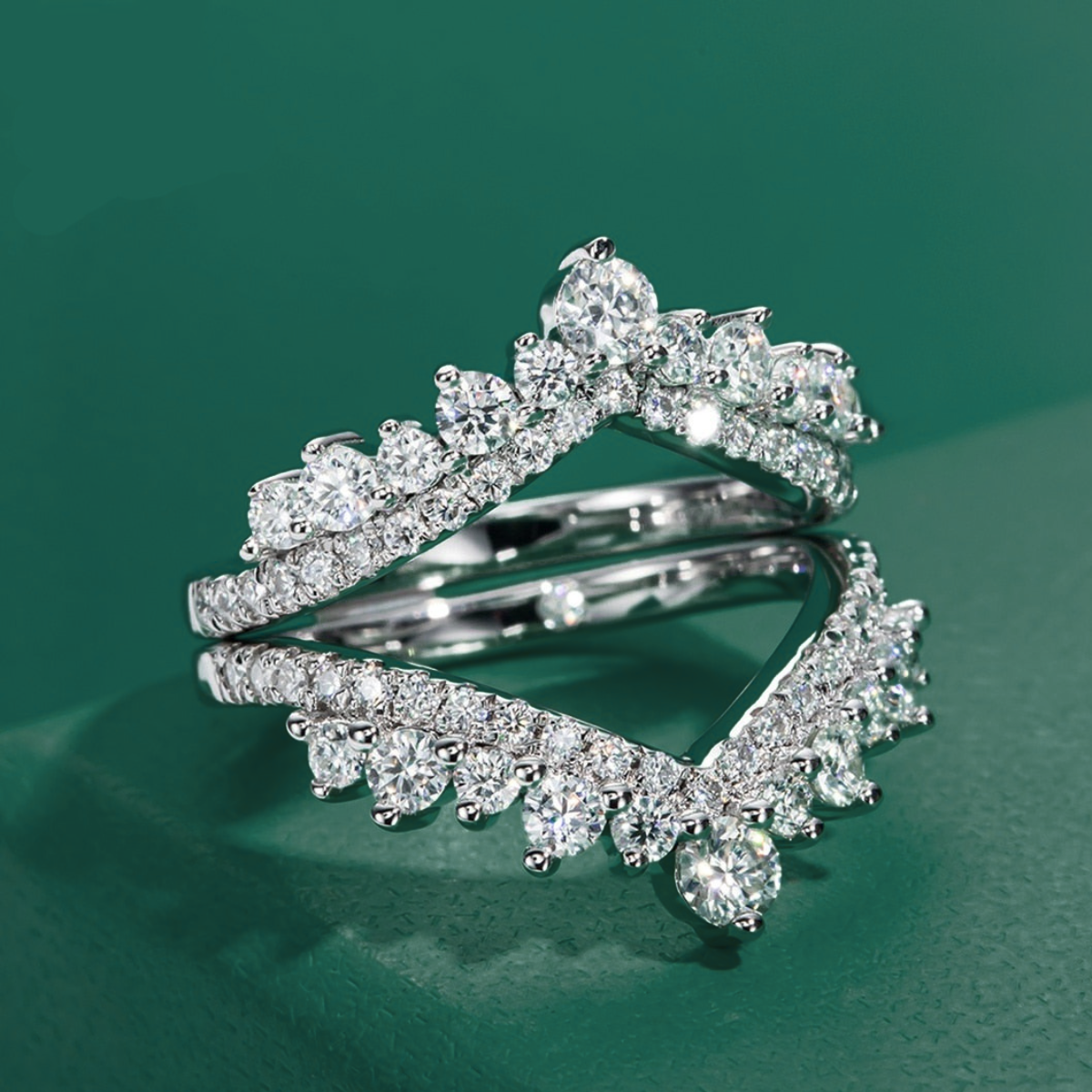 Meia Aliança Imperial Moissanite Meia Aliança