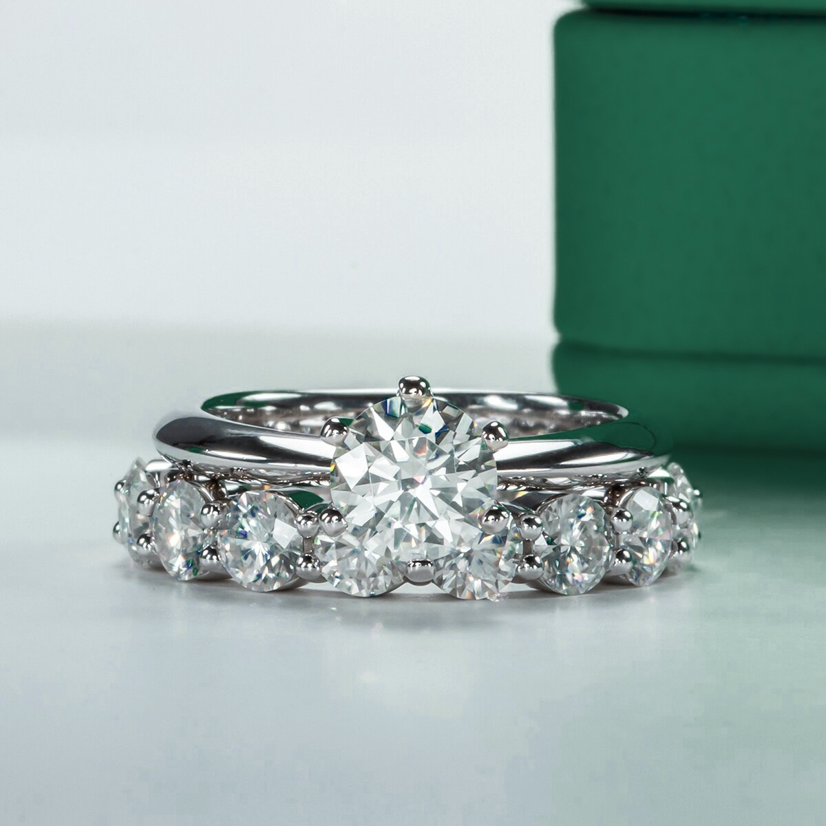 Aliança Wedding Moissanite Aliança