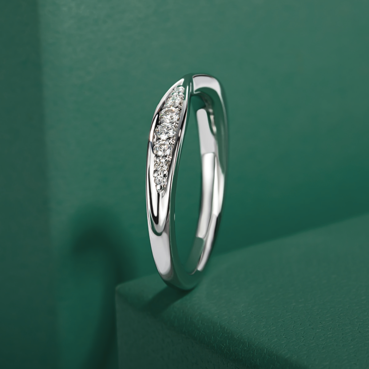 Meia Aliança Infinity Moissanite Meia Aliança