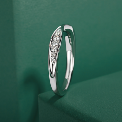 Meia Aliança Infinity Moissanite