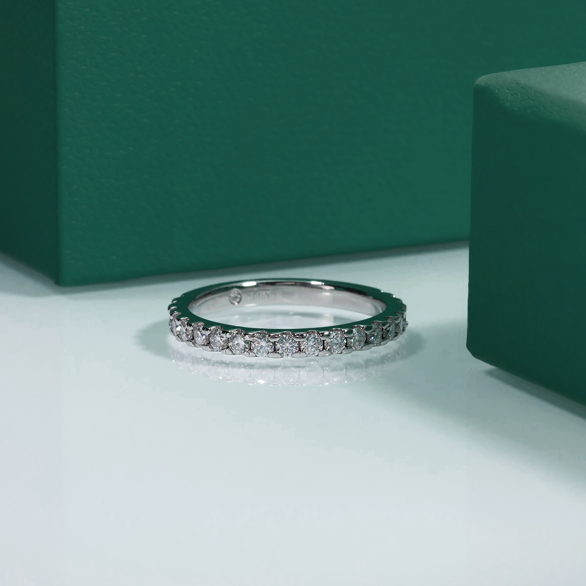 Meia Aliança Moissanite Meia Aliança