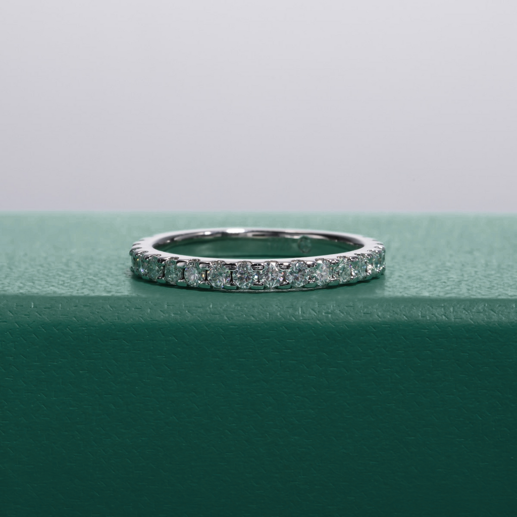 Meia Aliança Moissanite Meia Aliança