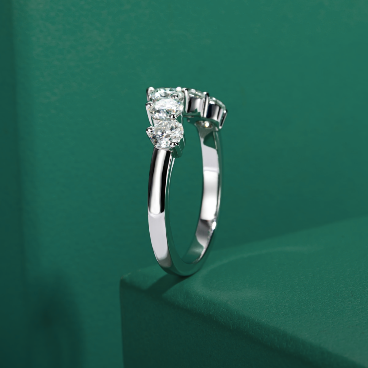 Meia Aliança Union Moissanite Meia Aliança