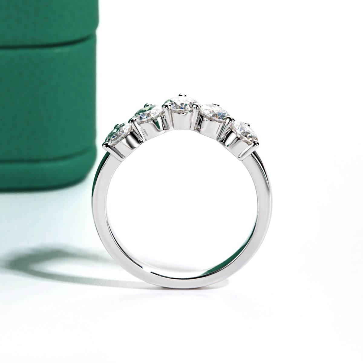 Meia Aliança Union Moissanite Meia Aliança