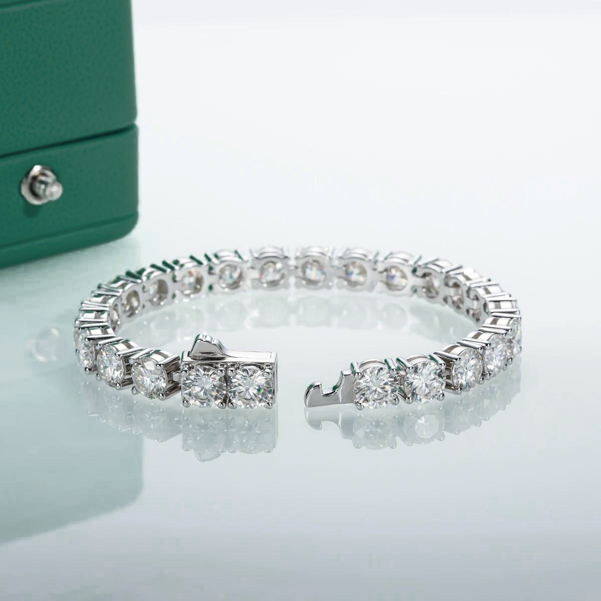 Pulseira Riviera 6.5mm Moissanite Pulseira