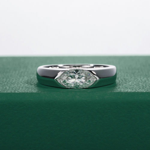 Anel Allure Marquesa Moissanite 11 Anel Solitário