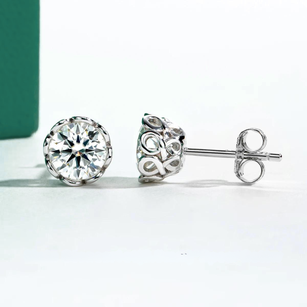 Brinco Majesty Moissanite 1.0ct Brincos
