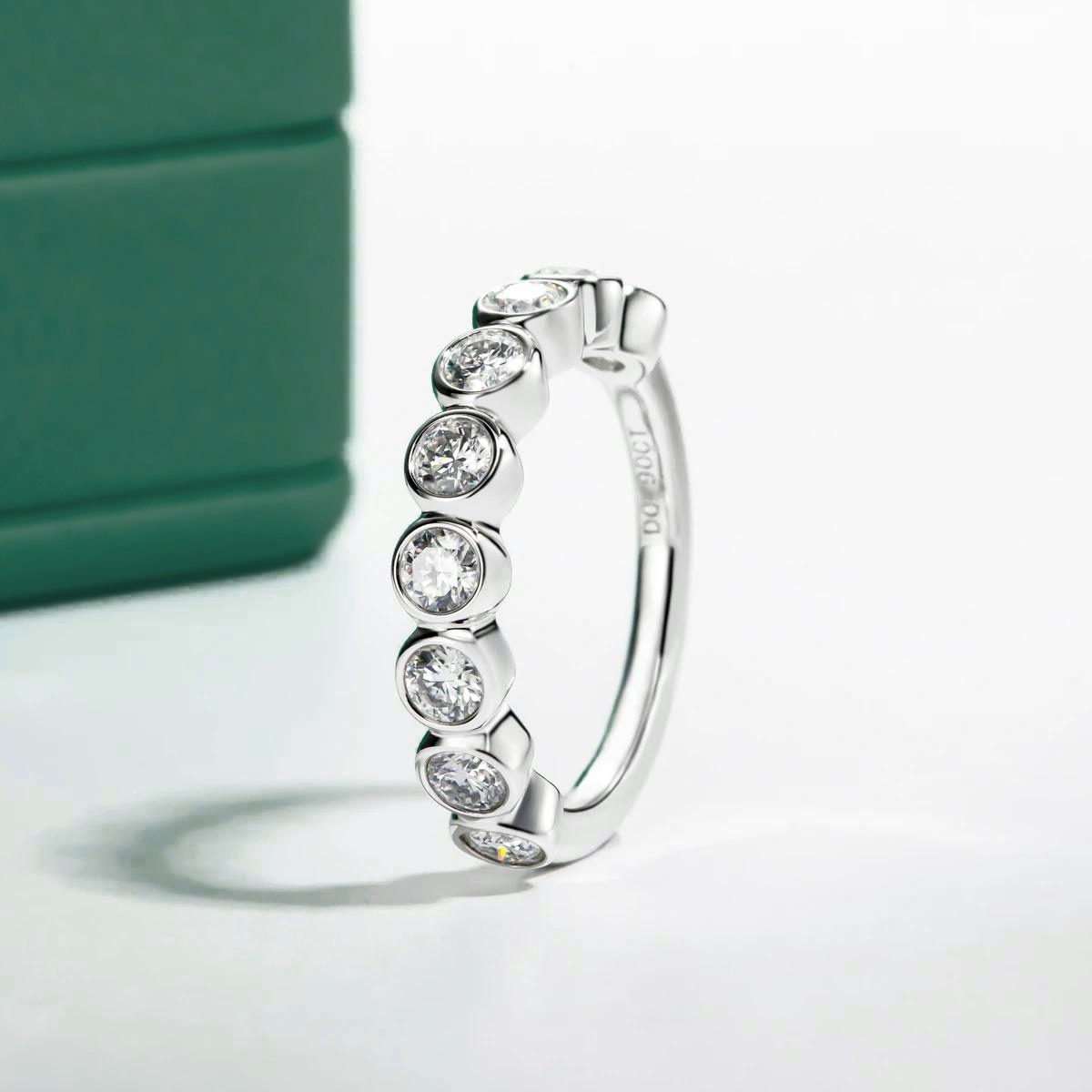 Meia Aliança Harmony Moissanite Meia Aliança