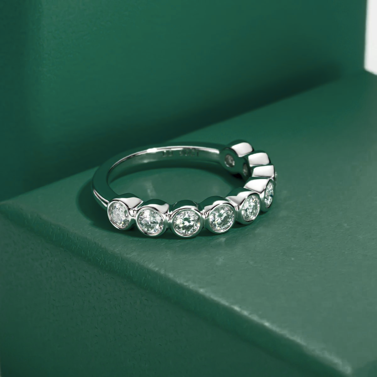 Meia Aliança Harmony Moissanite Meia Aliança