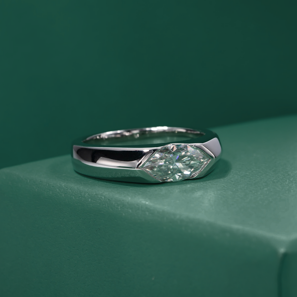 Anel Allure Marquesa Moissanite Anel Solitário