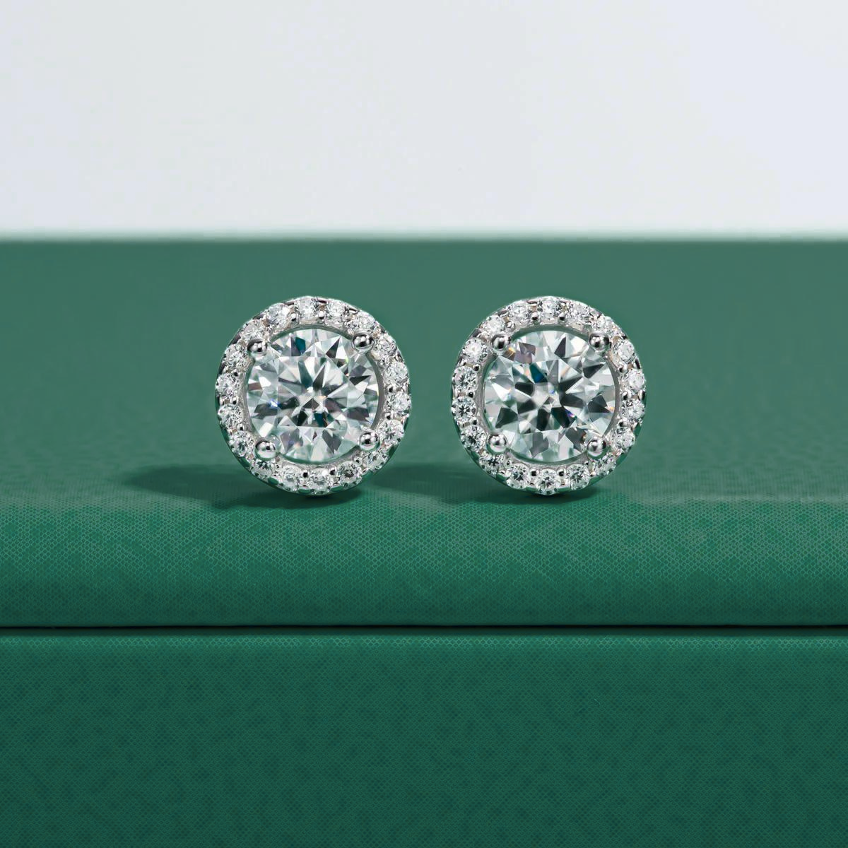 Brinco Round Moissanite Moissanite Brincos