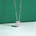 Colar Round Moissanite Moissanite Colar