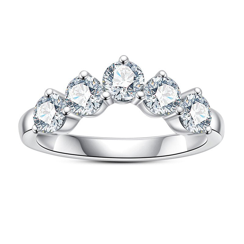 Meia Aliança Union Moissanite Meia Aliança