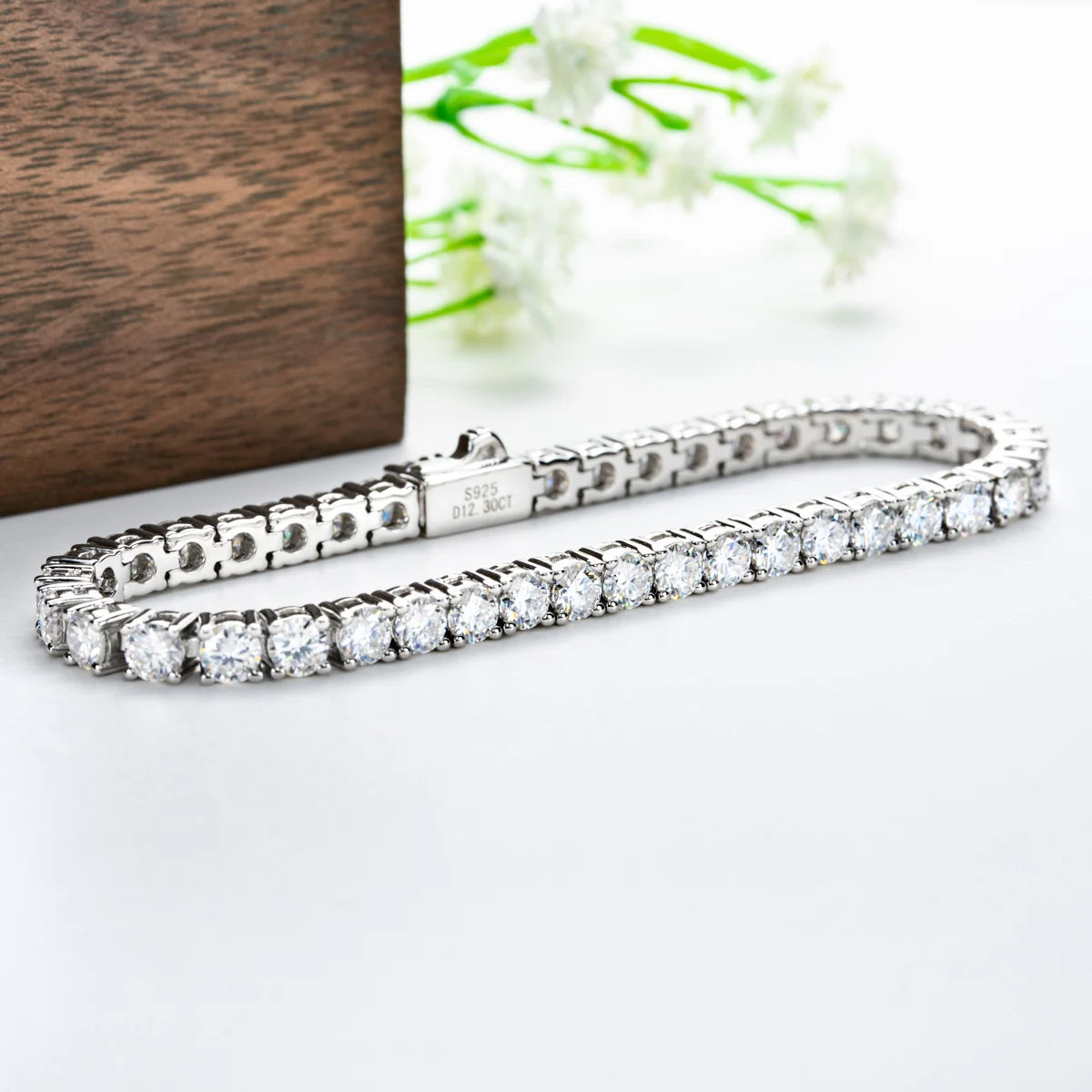Collar De Tenis Con Moissanita - Piedras De 3 Mm, Color D, Prueba De Diamante, Para Hombre Y Mujer, Regalo Especial