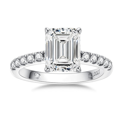 Anel Francis Esmeralda Moissanite