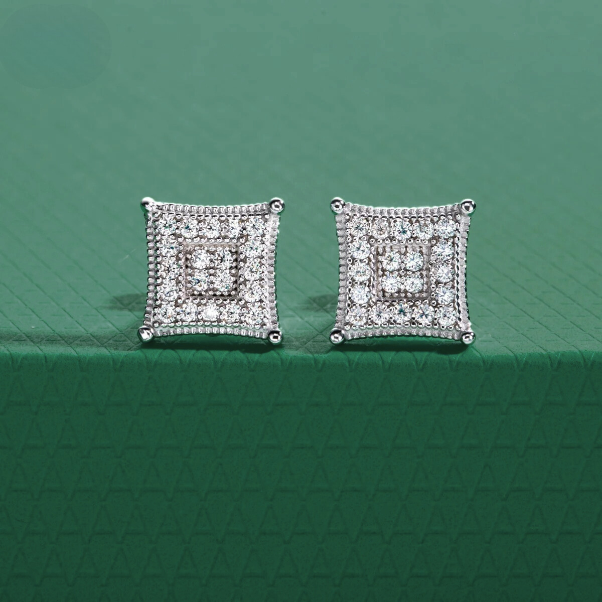 Brinco Quadrille Moissanite Moissanite Brincos