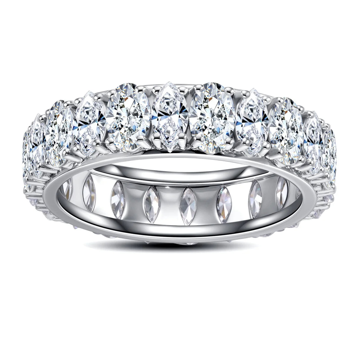 Aliança Naval Moissanite