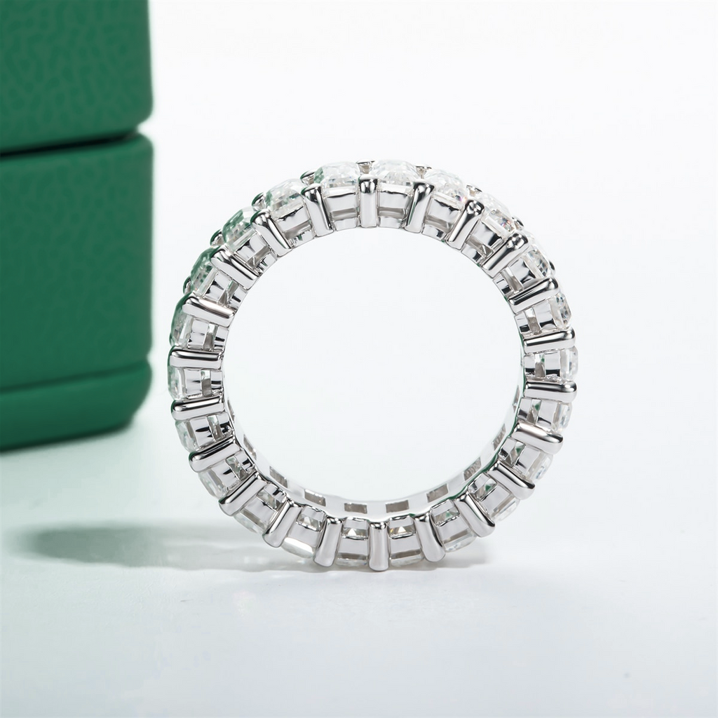 Aliança Esmeralda Moissanite Aliança