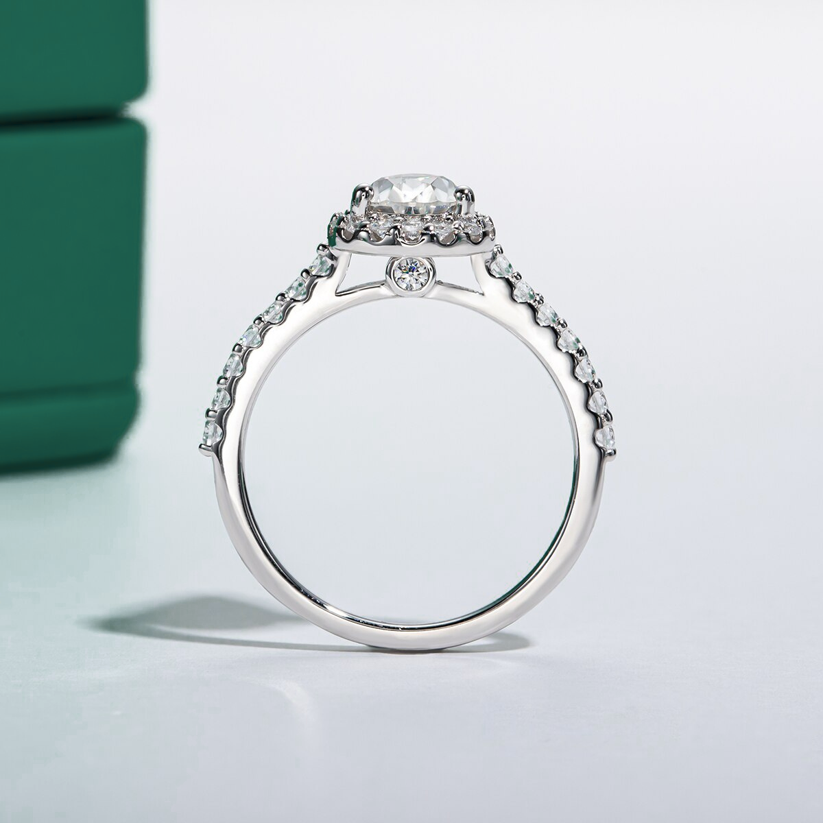 Anel Pear Moissanite Anel Solitário