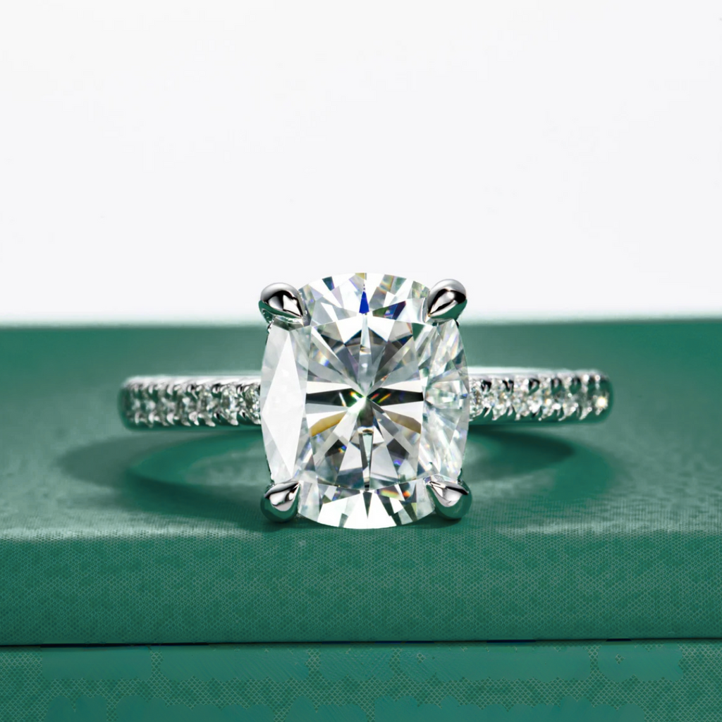 Anel Promise Cushion Moissanite 11 Anel Solitário