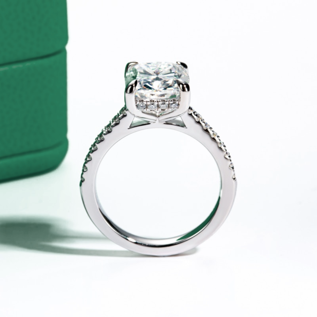 Anel Promise Cushion Moissanite