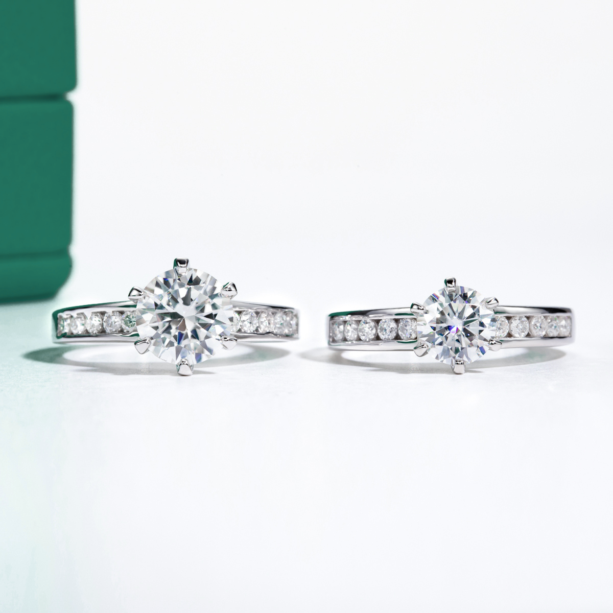 Anel Promise Moissanite Anel Solitário