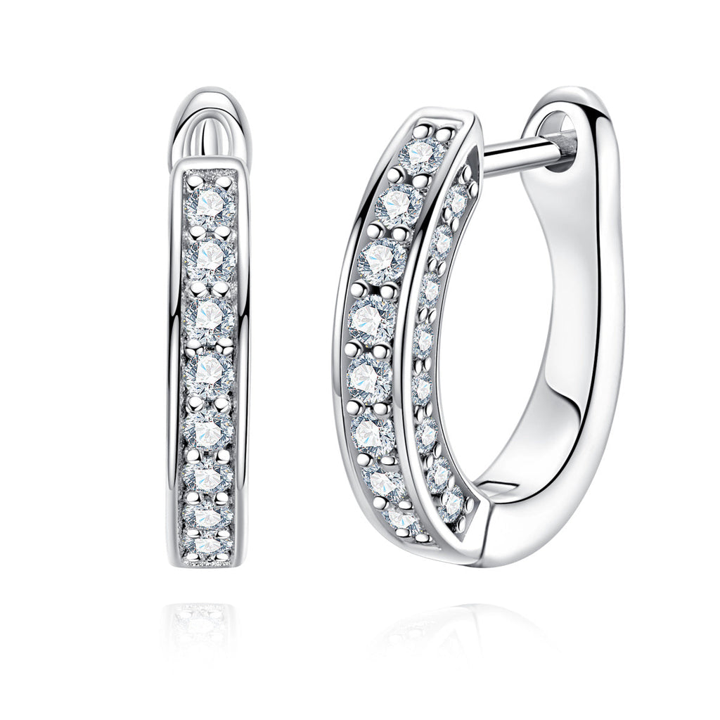 Brinco de Argola Luxury Moissanite Moissanite Brincos