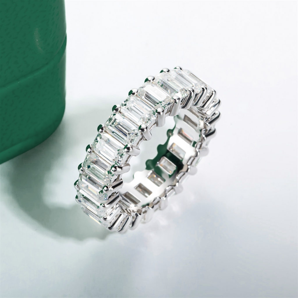 Aliança Esmeralda Moissanite 11 Aliança