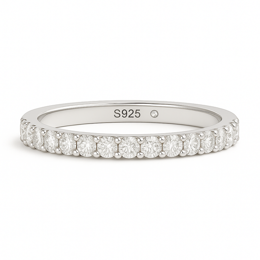 Meia Aliança Moissanite