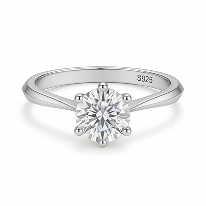 Anel Solitário Moissanite