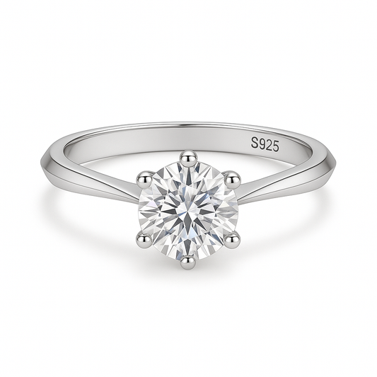 Anel Solitário Moissanite