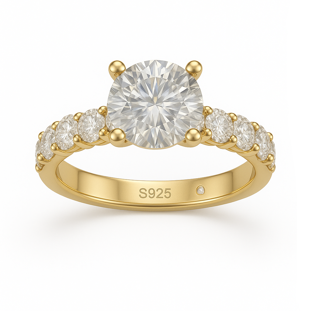 Anel Jasmin Moissanite Anel Solitário