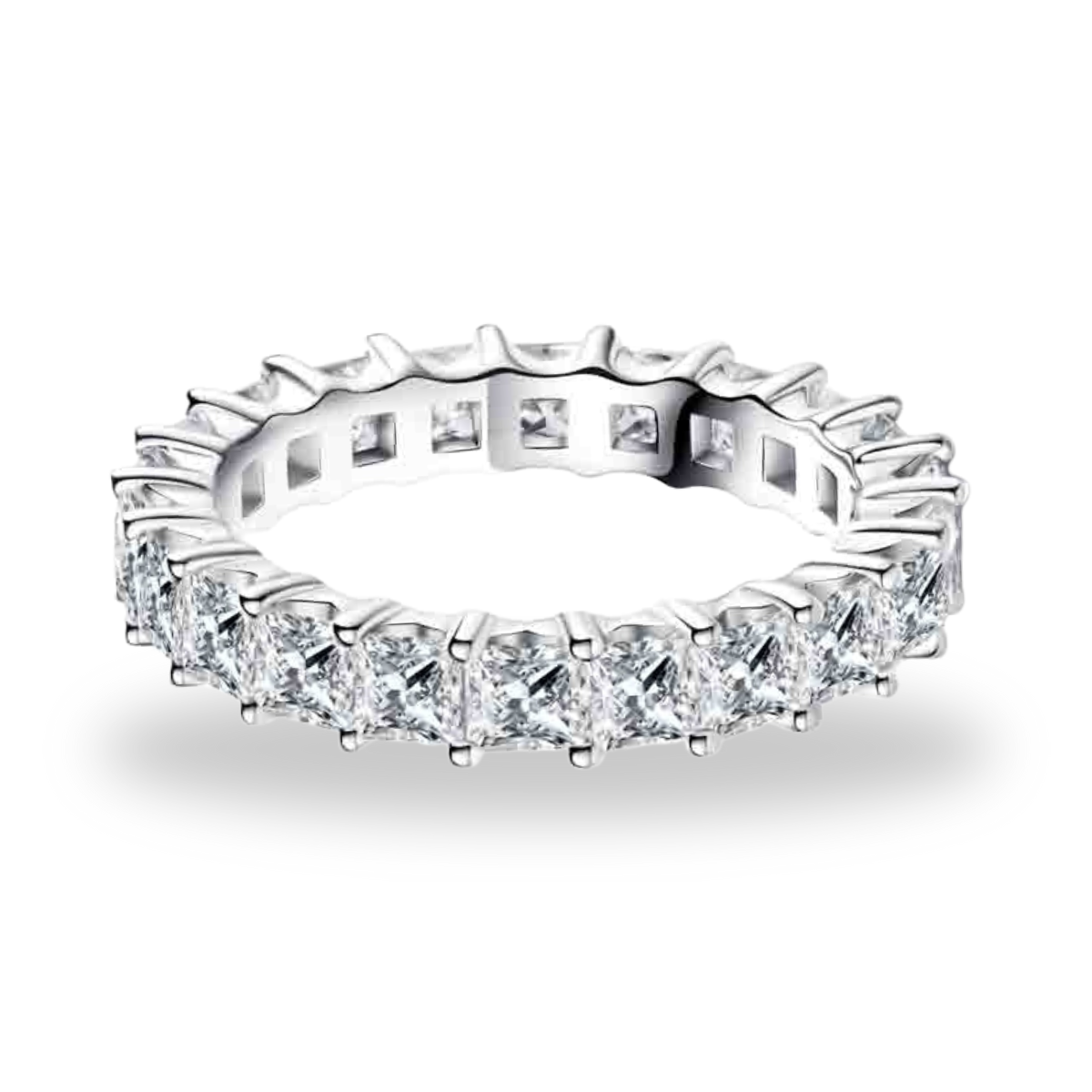 Aliança Princess Moissanite Aliança