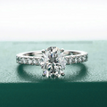 Anel Oval Moissanite 11 Anel Solitário